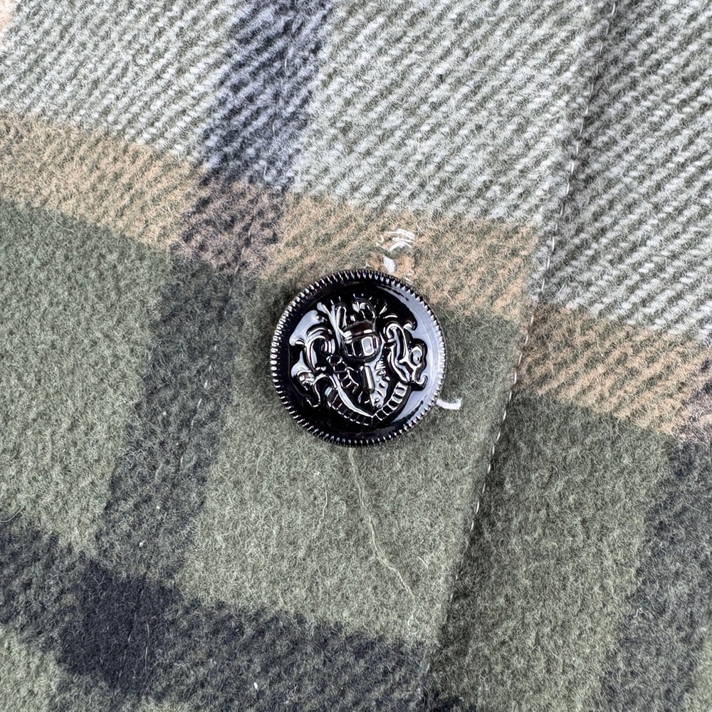 C By One Green Plaid Shacket SMALL - Picture 7 of 11